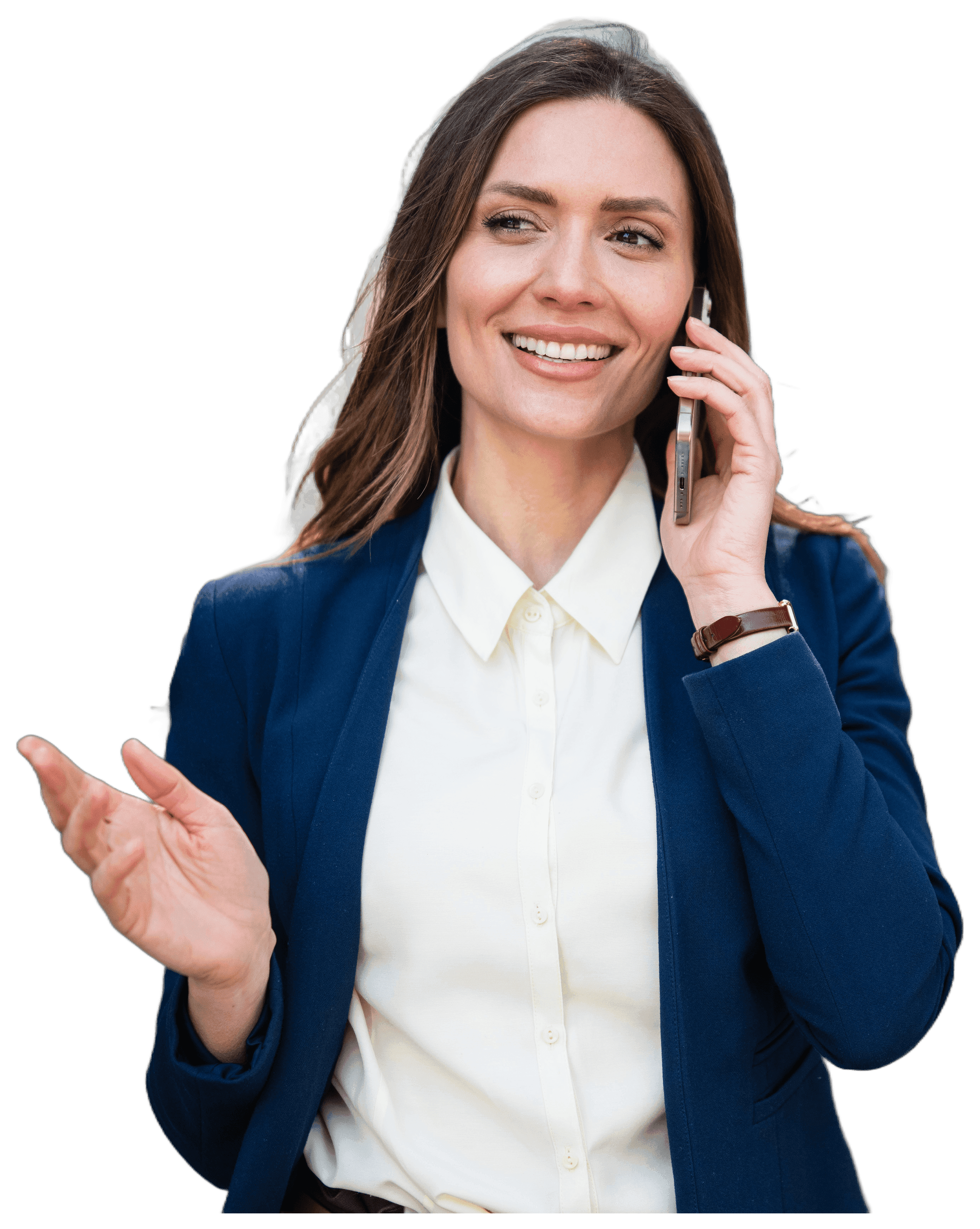 Recruitment entrepreneur on mobile phone