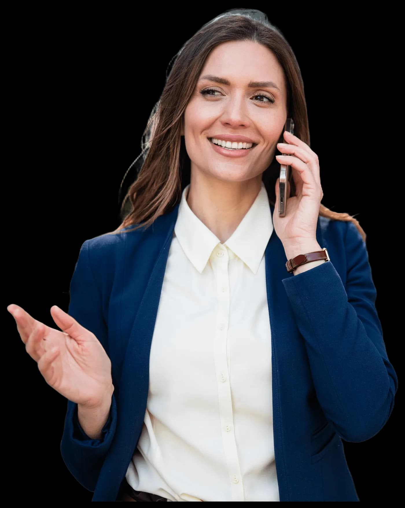 Recruitment entrepreneur on mobile phone